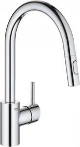 Grohe Concetto 1-gats keukenkraan met uittrekbare dual spray chroom 31483002