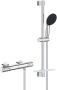 Grohe Precision Feel Doucheset thermostatische kraan met glijstangset 60cm ronde handdouche 3 straalsoorten gladde doucheslang chroom 34791001 - Thumbnail 1