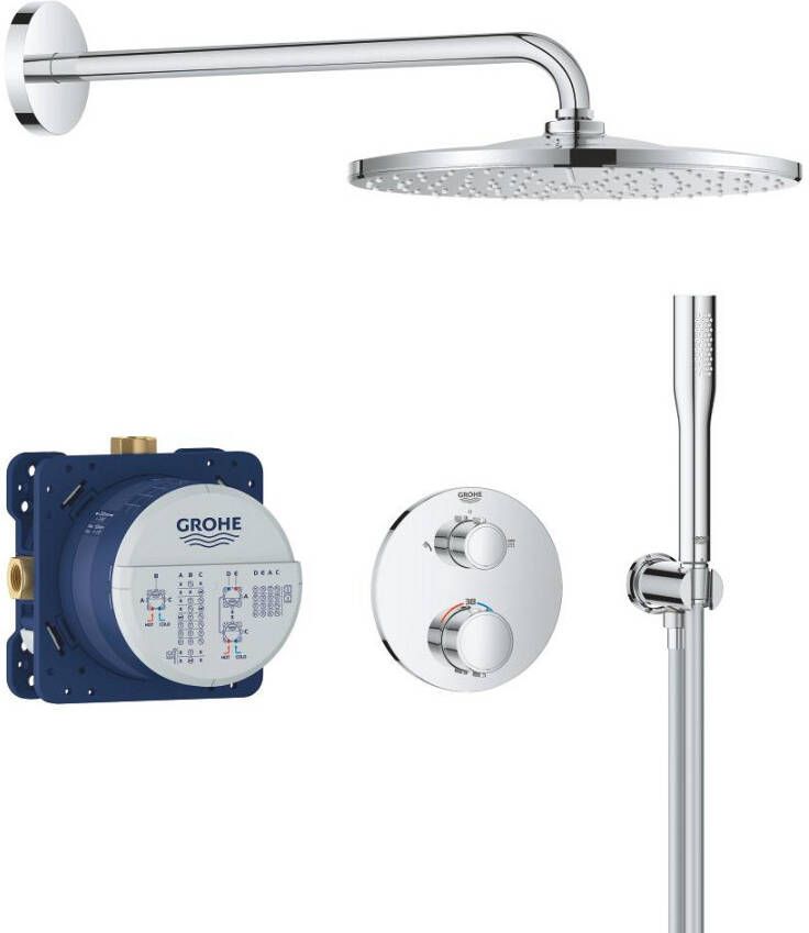 Grohe QuickFix Precision Thermostat Perfect inbouw douchesysteem met Vitalio Rain Mono 310 hoofddouche chroom 34880000
