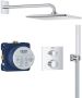 Grohe QuickFix Precision Thermostat Perfect inbouw douchesysteem met Vitalio Rain Mono 310 Cube hoofddouche chroom 34881000 - Thumbnail 1
