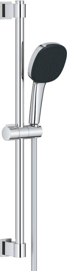 Grohe Vitalio Comfort 110 Glijstangset 60cm vierkante handdouche 2 straalsoorten gladde doucheslang chroom 26398001