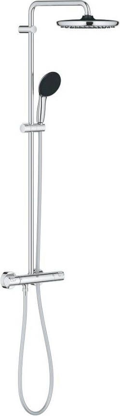 Grohe Vitalio Start 250 douchesysteem thermostatisch hoofddouche 1 straalsoort en handdouche 2 straalsoorten chroom 26677001