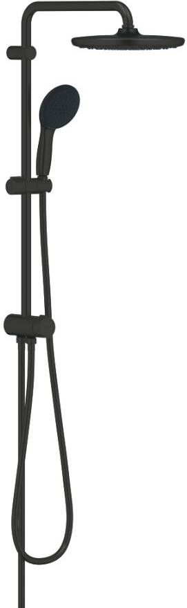 Grohe Vitalio Start QuickFix 250 Flex Regendoucheset 25cm hoofddouche 2 straalsoorten ronde handdouche 2 straalsoorten met omstelkraan mat zwart 266802431