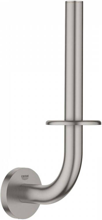 GROHE Essentials Reserve toiletrolhouder rond wand 1x stang 1-gats metaal supersteel