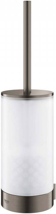 Grohe Toiletborstel Selection Glas met Wandhouder Hard Graphite Geborsteld