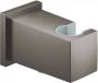 GROHE Euphoria Cube Wandaansluitbocht met houder beveiligd tegen terugstroming G1 2" metaal hard graphite geborsteld - Thumbnail 1