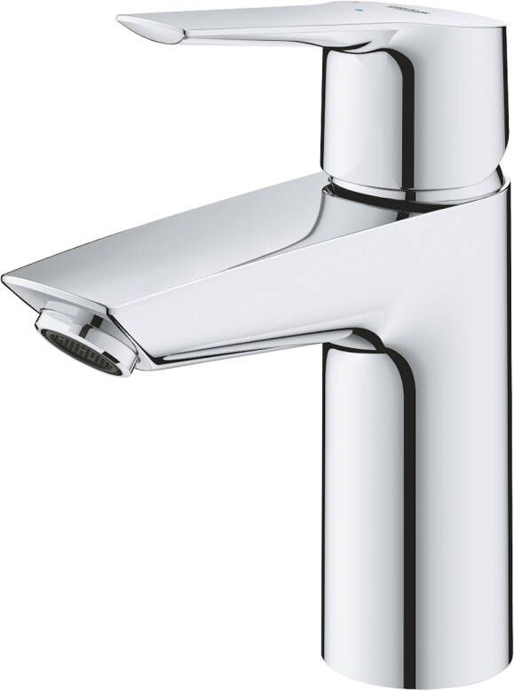 Grohe QuickFix Start S-size wastafelkraan met koude start en push-open waste chroom