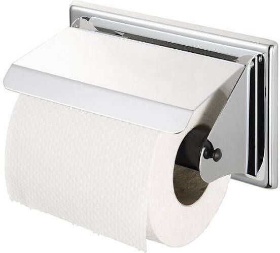 Haceka Standaard toiletrolhouder met klep s19 chroom