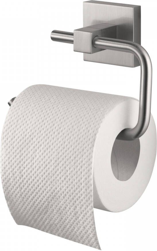 Haceka Mezzo toiletrolhouder zonder klep 14 2x5x10 7cm RVS-look