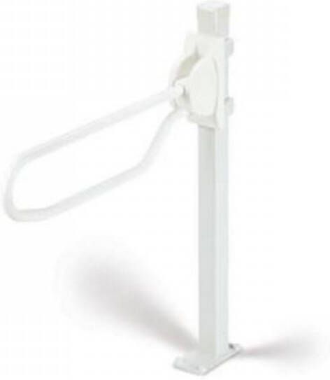 Handicare Statief voor Toiletbeugel Linido Opklapbaar 100 cm Staal Wit (toiletbeugel optioneel toe te voegen)