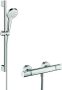 HANS GROHE Hansgrohe Croma Select S douchecombinatie m. glijstangset m. Croma Select S Vario handdouche 65cm HOH=15cm m. Ecostat Comfort douchethermostaat wit chroom 27013400 - Thumbnail 1
