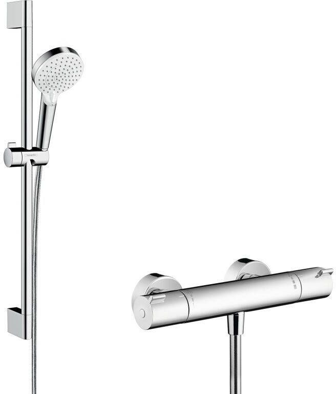 Hansgrohe Ecostat 1001cl Thermostaat+stang 65 M crometta Vario Handd Wit-chroom