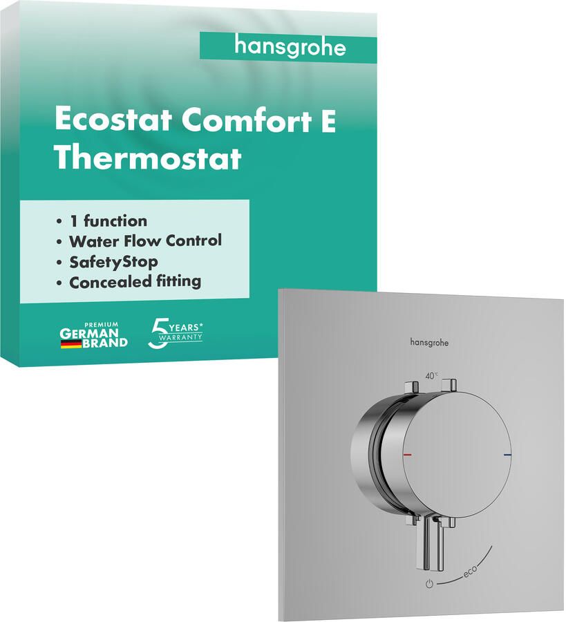 Hansgrohe Afbouwdeel Ecostat Comfort E Inbouwthermostaat Voor 1 Functie Chroom