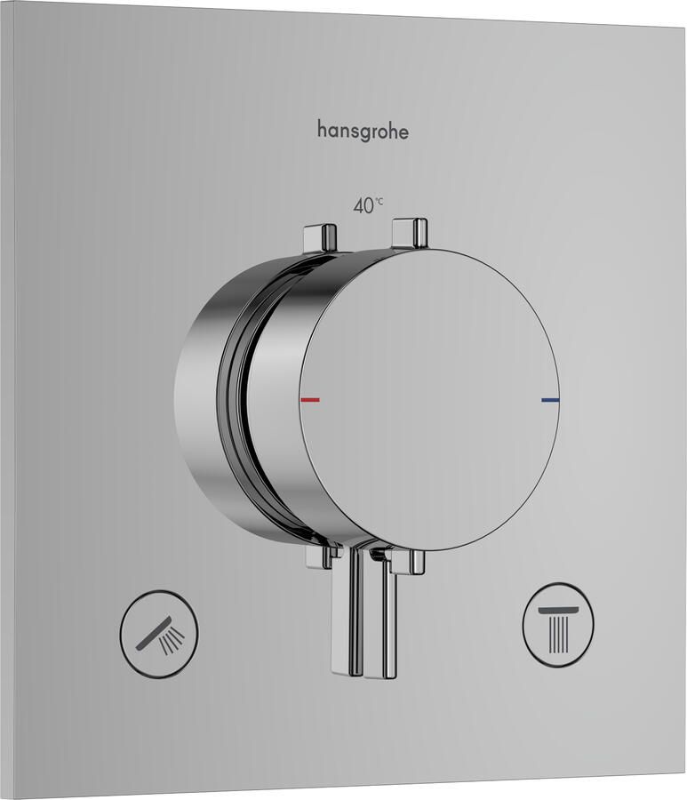 Hansgrohe Afbouwdeel Ecostat Comfort E Inbouwthermostaat Voor 2 Functies Chroom