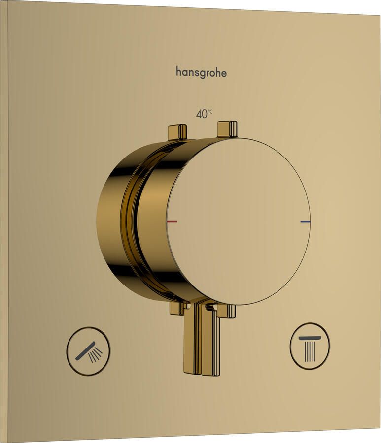 Hansgrohe Afbouwdeel Ecostat Comfort E Inbouwthermostaat Voor 2 Functies Goud