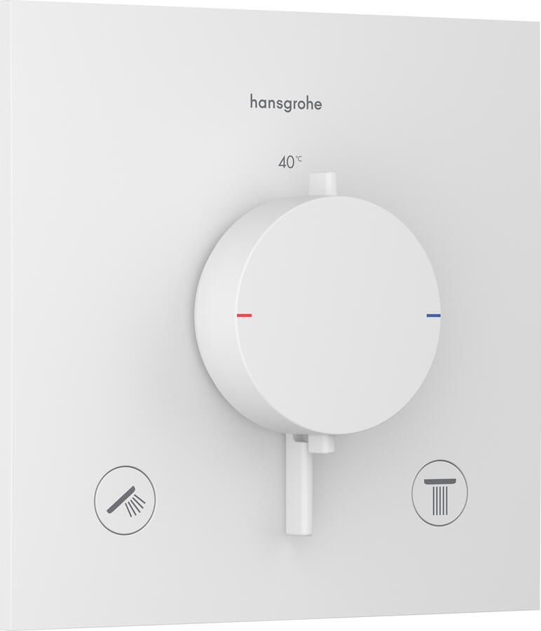 Hansgrohe Afbouwdeel Ecostat Comfort E Inbouwthermostaat Voor 2 Functies Mat Wit