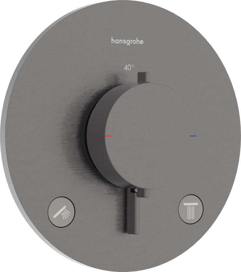 HANS GROHE Hansgrohe Ecostat Comfort S thermostatische inbouw afbouwdeel 2F brushed black chrome 33715340