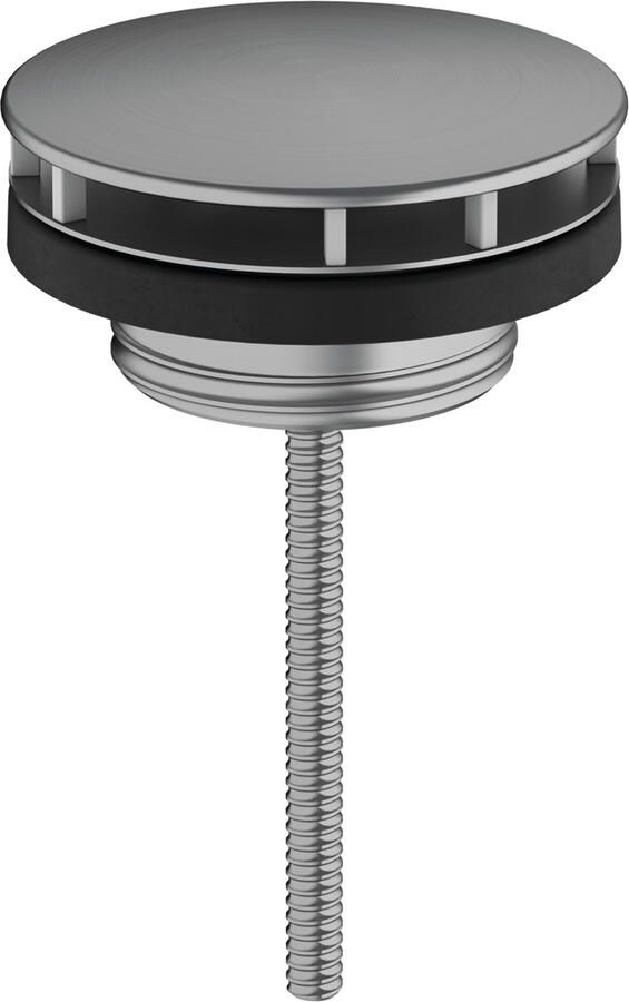 Hansgrohe always open wastafelplug geschikt voor wastafel en of fontein geborsteld zwart chroom