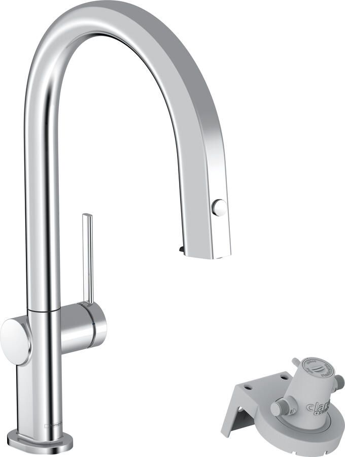 Hansgrohe Aqittura M91 Filter systeem 210 uittrekbare uitloop 1jet sBox chroom