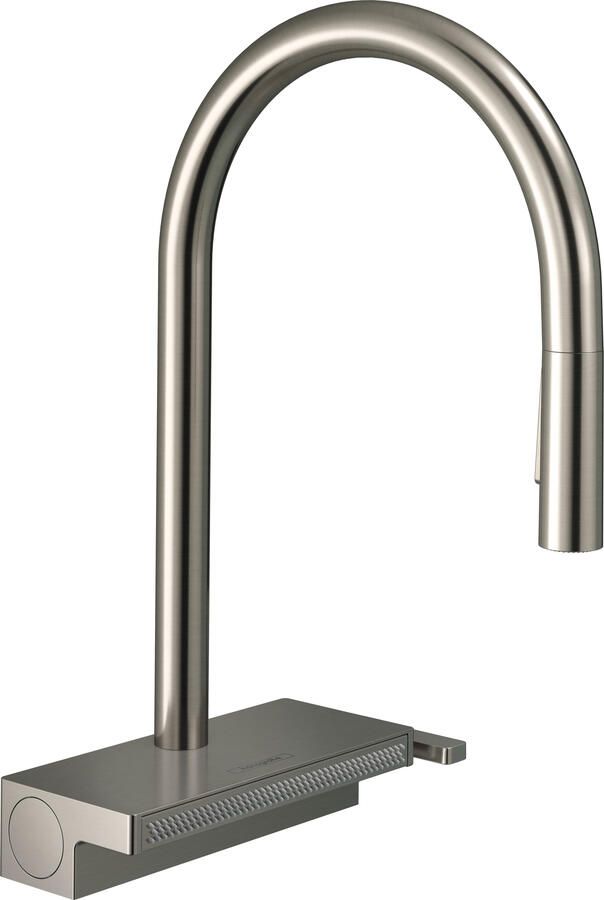 Hansgrohe Aquno Select M81 ééngreeps keukenkraan 170 uittrekbare vuistdouche 3jet rvs look
