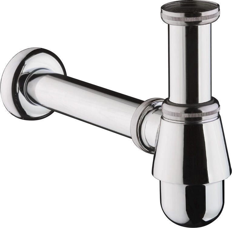 Hansgrohe bidetbekersifon 5 4 met muurbuis met rozet chroom 55213000
