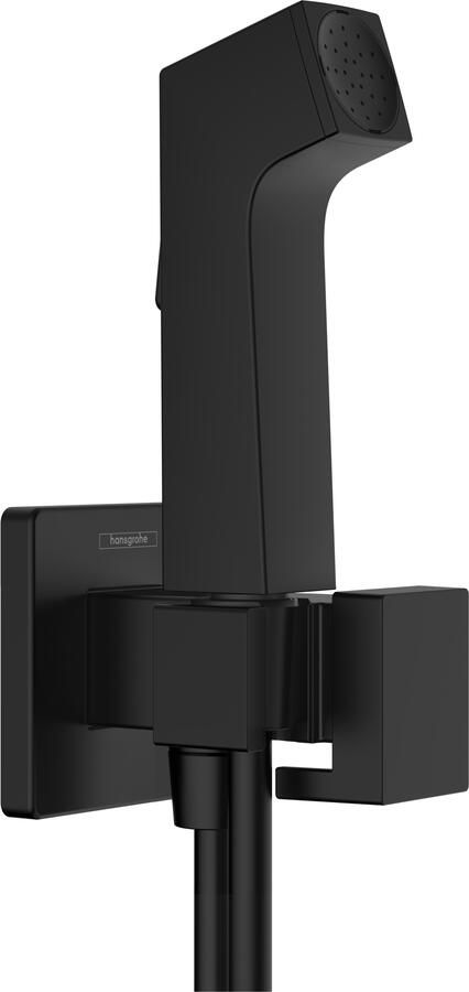 Hansgrohe bidethanddouche 1jet E EcoSmart voor koud water met douchehouder en doucheslang 125 cm mat zwart