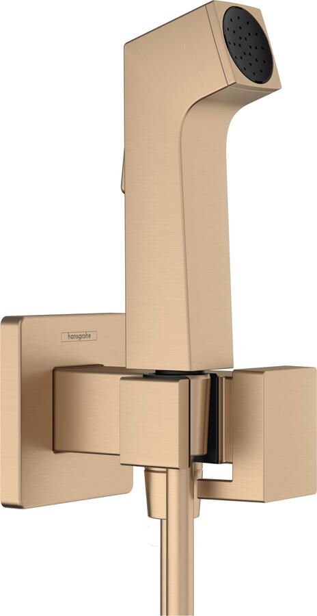 Hansgrohe bidethanddouche 1jet E EcoSmart voor koud water met douchehouder en doucheslang 125 cm Brushed Bronze