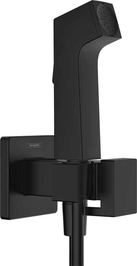 Hansgrohe bidethanddouche 1jet E EcoSmart voor warm water met douchehouder en doucheslang 125 cm mat zwart