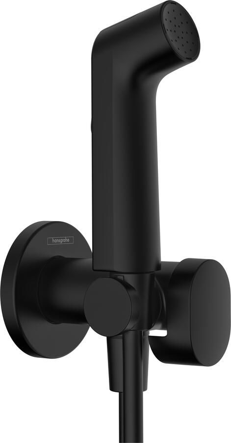 Hansgrohe bidethanddouche 1jet EcoSmart voor warm water met douchehouder en doucheslang 125 cm mat zwart