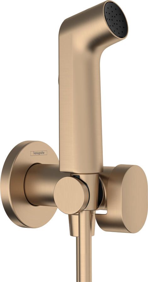 Hansgrohe bidethanddouche 1jet S EcoSmart voor koud water met porter en doucheslang 125 cm Brushed Bronze