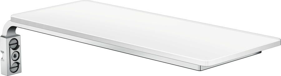 Hansgrohe Casetta E planchet van veiligheidsglas 20x8 cm wit chroom