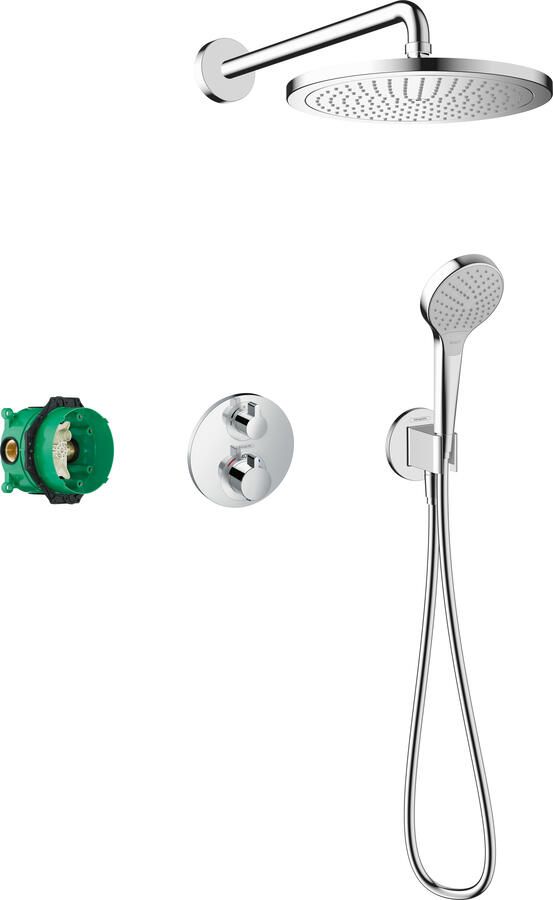 Hansgrohe Croma inbouw regendouche met 28cm hoofddouche en 3 standen handdouche chroom