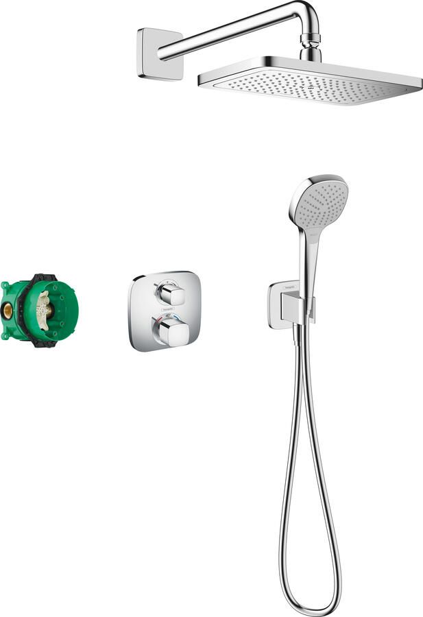Hansgrohe Croma E inbouw regendouche met 28cm hoofddouche en 3 standen handdouche chroom
