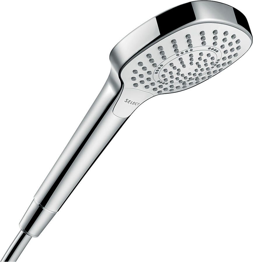 Hansgrohe Croma Select E handdouche Multi EcoSmart 1 2 xØ11cm met soft rain intense rain en massagestraal wit chroom 26811400