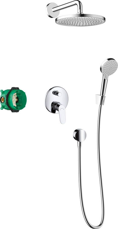 Hansgrohe Crometta S complete inbouwset 240 1jet met ééngreeps mengkraan chroom