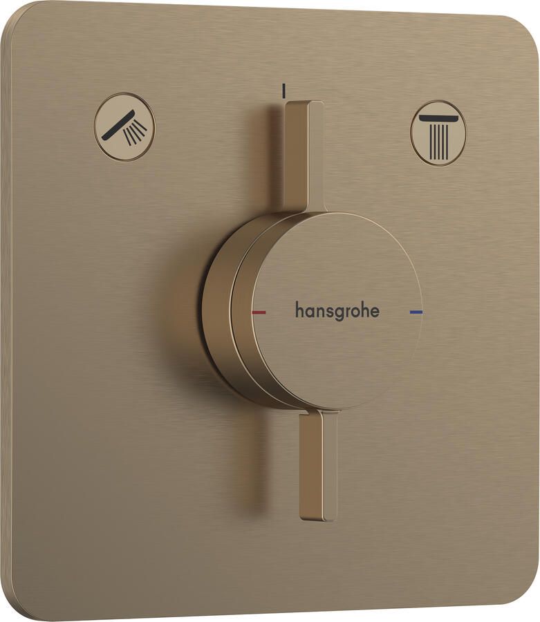 Hansgrohe Duoturn Q inbouwkraan voor 2 functies brushed bronze 75414140