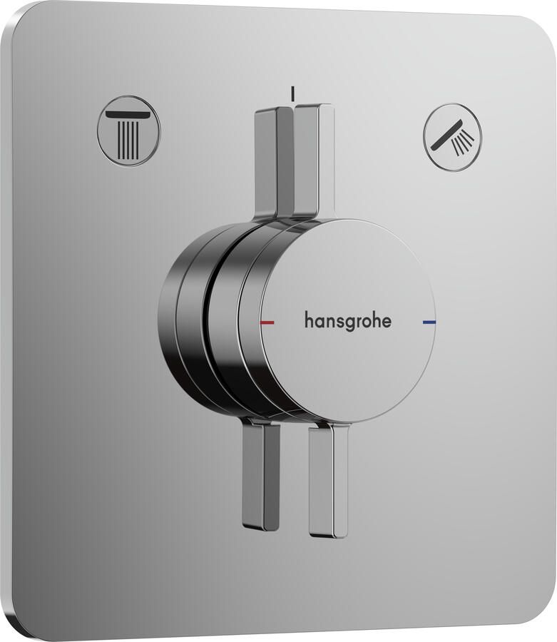 Hansgrohe Duoturn Q inbouwkraan voor 2 functies chroom 75414000