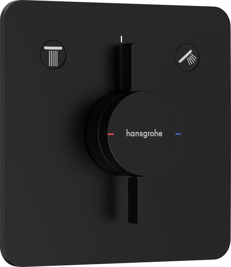 Hansgrohe Duoturn Q inbouwkraan voor 2 functies mat zwart 75414670