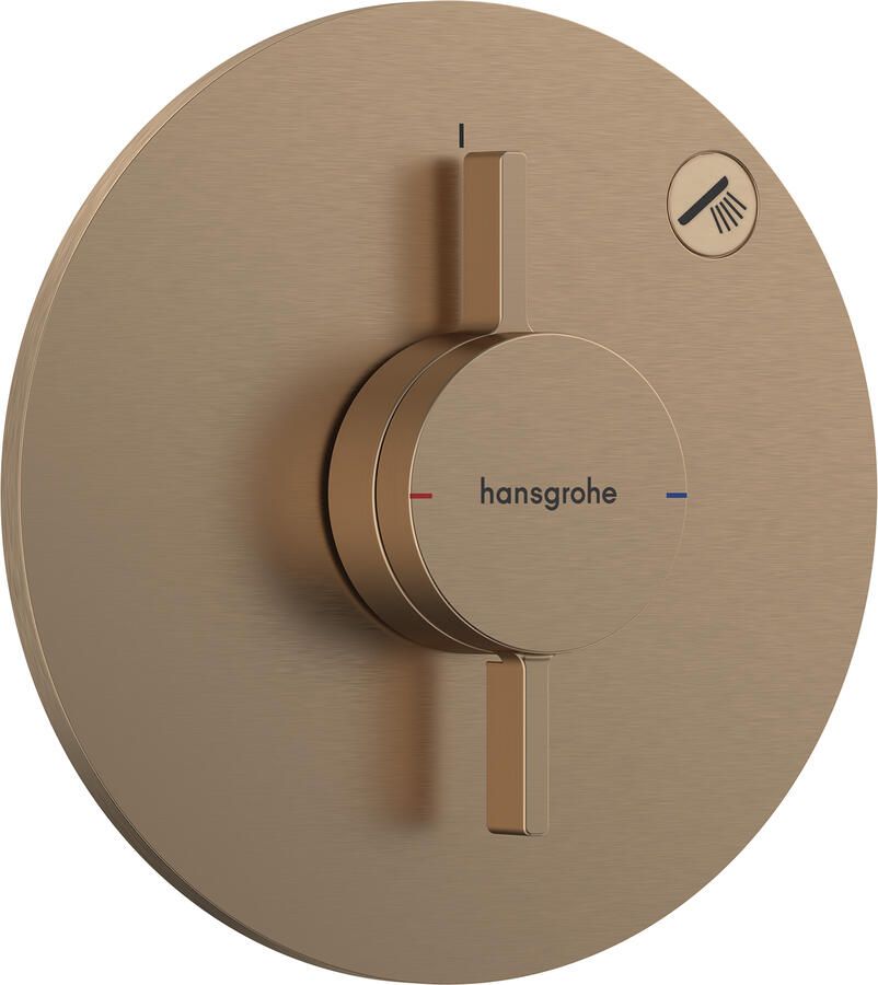 Hansgrohe Duoturn S inbouwkraan voor 1 functie brushed bronze 75618140