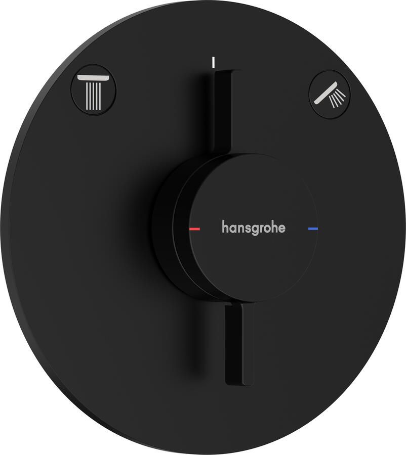 Hansgrohe Duoturn S inbouwkraan voor 2 functies mat zwart 75418670