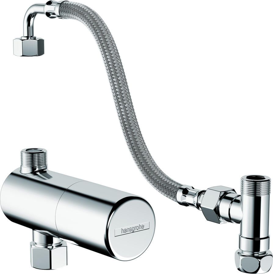 Hansgrohe thermostaat voor plaatsing op hoekstopkraan rvs look 15346000