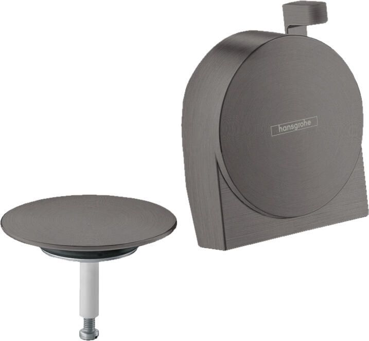 Hansgrohe Exafill S afbouwdeel v. badafvoer- overloop- en vulcombinatie brushed black chroom 58117340