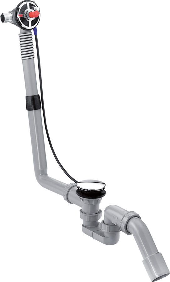 Hansgrohe Exafill S badafvoer overloop en vulcombinatie met waste basisgarnituur voor normale bad 58115180