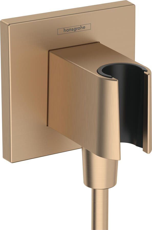 Hansgrohe Fixfit handdouchehouder incl.aansluitbocht Brushed Bronze 26889140