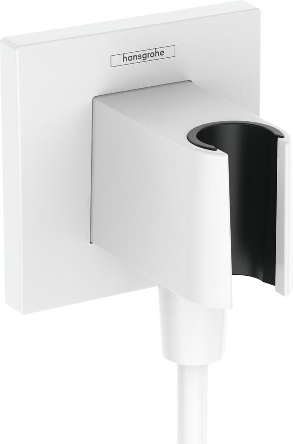 Hansgrohe Fixfit handdouchehouder incl. muuraansluitbocht mat wit 26889700