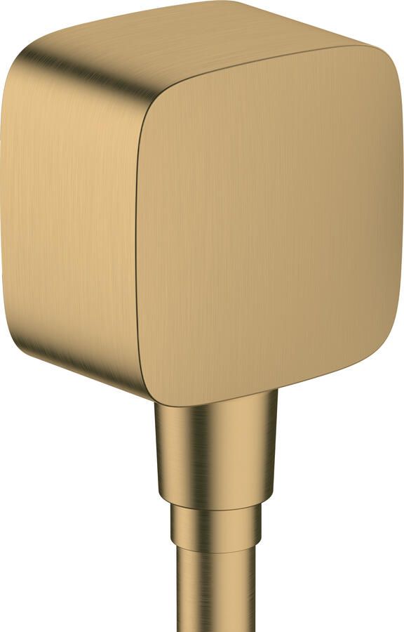 Hansgrohe FixFit E muuraansluitbocht m. terugslagklep kunststof brushed bronze 26457140