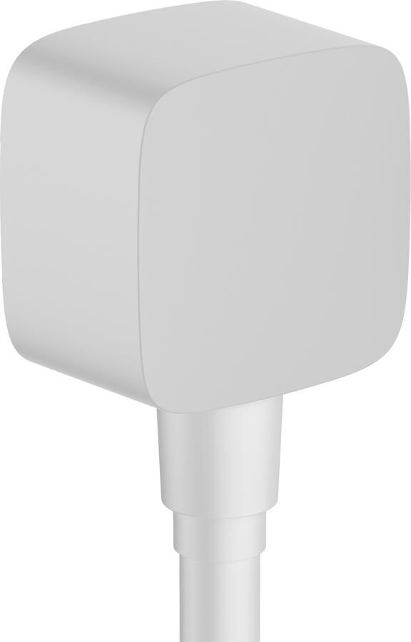 Hansgrohe FixFit E muuraansluitbocht m. terugslagklep kunststof mat wit 26457700