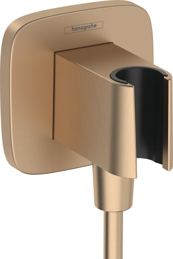 Hansgrohe Fixfit handdouchehouder incl.aansluitbocht Brushed Bronze 26887140