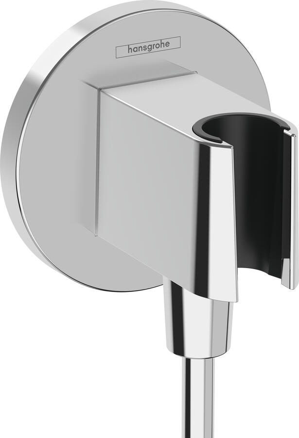 Hansgrohe FixFit S muuraansluitbocht met handdouchehouder chroom