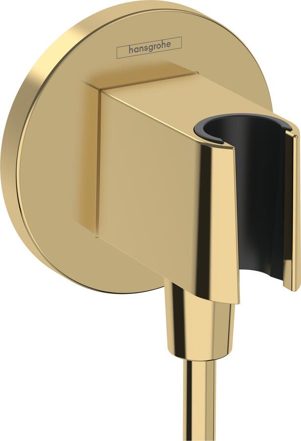 Hansgrohe FixFit S muuraansluitbocht met handdouchehouder Polished Gold Optic